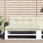 Cojín para sofá de palets tela crema 120x40x12 cm de , Cojines para sillas y sofás - Ref: Foro24-360625, Precio: 37,01 €, Des...