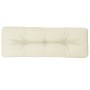 Cojín para sofá de palets tela crema 120x40x12 cm de , Cojines para sillas y sofás - Ref: Foro24-360625, Precio: 36,53 €