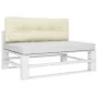 Cushion for pallet sofa in cream fabric 120x40x12 cm by , Cushions for chairs and sofas - Ref: Foro24-360625, Price: 35,66 €,...