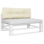 Kissen für Palettensofa, cremefarbenes Gewebe, 120x40x12 cm. von , Kissen für Stühle und Sofas - Ref: Foro24-360625, Preis: 3...