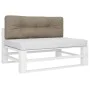 Cushion for a taupe gray fabric pallet sofa 120x40x12 cm by , Cushions for chairs and sofas - Ref: Foro24-360631, Price: 34,0...