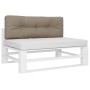 Kissen für Palettensofa aus grauem Taupe-Stoff 120x40x12 cm von , Kissen für Stühle und Sofas - Ref: Foro24-360631, Preis: 38...
