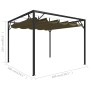 Garden gazebo with retractable roof taupe gray 3x3m 180 g/m² by vidaXL, Tents and gazebos - Ref: Foro24-312220, Price: 250,95...