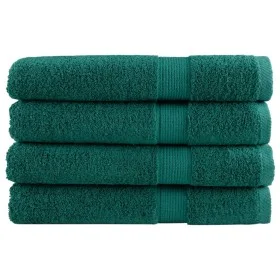 Premium-Handtücher, 4 Stück, 100 % Baumwolle, grün, 100x200 cm, 600 g/m². von , Handtücher - Ref: Foro24-137342, Preis: 109,9...