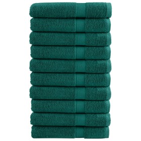 Sauna towels 10 units 100% cotton green 80x200 cm 600 gsm by , Towels - Ref: Foro24-137340, Price: 182,15 €, Discount: %