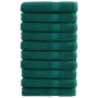 Sauna towels 10 units 100% cotton green 80x200 cm 600 gsm by , Towels - Ref: Foro24-137340, Price: 182,15 €, Discount: %