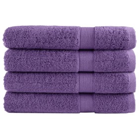 Sauna towels 4 units 100% cotton purple 80x200 cm 600 gsm by , Towels - Ref: Foro24-137363, Price: 75,33 €, Discount: %