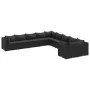 Set of garden sofas and cushions 10 pieces synthetic black rattan by , Garden sets - Ref: Foro24-3308347, Price: 817,98 €, Di...