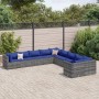 Set de sofás de jardín y cojines 10 pzas ratán sintético gris de , Conjuntos de jardín - Ref: Foro24-3308351, Precio: 713,54 ...
