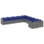 Set de sofás de jardín y cojines 10 pzas ratán sintético gris de , Conjuntos de jardín - Ref: Foro24-3308351, Precio: 713,54 ...