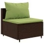 Garden sofa set 9 pieces and brown synthetic rattan cushions by , Garden sets - Ref: Foro24-3308318, Price: 706,16 €, Discoun...