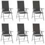 Klappbare Gartenstühle 6 Einheiten aus schwarzem Textilene von vidaXL, Gartenstühle - Ref: Foro24-312183, Preis: 289,07 €, Ra...