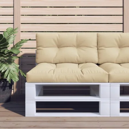 Cushions for pallets, 2 units, beige fabric by , Cushions for chairs and sofas - Ref: Foro24-360692, Price: 68,11 €, Discount: %