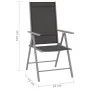 Sillas de jardín plegables 6 unidades textilene negro de vidaXL, Sillas de jardín - Ref: Foro24-312183, Precio: 283,59 €, Des...