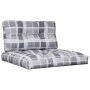 Cushions for pallets, 2 units, gray checkered fabric. by , Cushions for chairs and sofas - Ref: Foro24-360703, Price: 51,44 €...