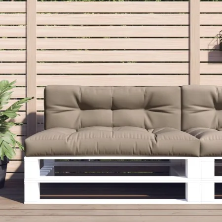 Cushions for pallets, 2 units, gray taupe fabric. by , Cushions for chairs and sofas - Ref: Foro24-360741, Price: 122,15 €, D...