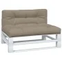 Cushions for pallets, 2 units, gray taupe fabric. by , Cushions for chairs and sofas - Ref: Foro24-360741, Price: 122,15 €, D...