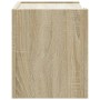 Wall-mounted bedside table in smoked oak color, measuring 45x30x35 cm. by , Nightstands - Ref: Foro24-848315, Price: 39,45 €,...