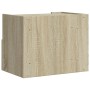 Wall-mounted bedside table in smoked oak color, measuring 45x30x35 cm. by , Nightstands - Ref: Foro24-848315, Price: 39,45 €,...