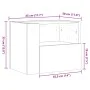 Wall-mounted bedside table in smoked oak color, measuring 45x30x35 cm. by , Nightstands - Ref: Foro24-848315, Price: 41,62 €,...