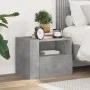 Wall-mounted bedside tables 2 units gray concrete 45x30x35 cm by , Nightstands - Ref: Foro24-848317, Price: 42,68 €, Discount: %