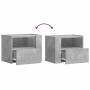 Wand-Nachttische, 2 Stück, Betongrau, 45x30x35 cm. von , Nachttische - Ref: Foro24-848317, Preis: 39,53 €, Rabatt: %