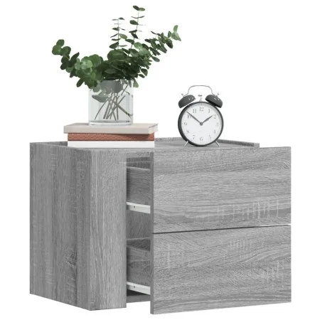 Wand-Nachttische 2 Stück in Grau Sonoma 45x30x35 cm von , Nachttische - Ref: Foro24-848336, Preis: 81,43 €, Rabatt: %