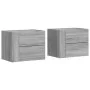 Wand-Nachttische 2 Stück in Grau Sonoma 45x30x35 cm von , Nachttische - Ref: Foro24-848336, Preis: 81,43 €, Rabatt: %