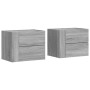 Wand-Nachttische 2 Stück in Grau Sonoma 45x30x35 cm von , Nachttische - Ref: Foro24-848336, Preis: 75,63 €, Rabatt: %