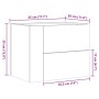 Wand-Nachttische 2 Stück in Grau Sonoma 45x30x35 cm von , Nachttische - Ref: Foro24-848336, Preis: 75,63 €, Rabatt: %