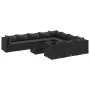 Garden sofa set 11 pieces and black synthetic rattan cushions by , Garden sets - Ref: Foro24-3308339, Price: 845,98 €, Discou...