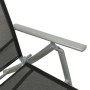 Klappliege aus schwarzem und silbernem Textilene und Aluminium von vidaXL, Liegen - Ref: Foro24-312191, Preis: 103,81 €, Raba...