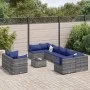 Garden sofa set with 10 pieces of synthetic gray rattan cushions by , Garden sets - Ref: Foro24-3308311, Price: 622,09 €, Dis...