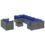 Garden sofa set with 10 pieces of synthetic gray rattan cushions by , Garden sets - Ref: Foro24-3308311, Price: 622,09 €, Dis...