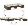 Garden sofa set 11 pcs with brown synthetic rattan cushions by , Garden sets - Ref: Foro24-3308353, Price: 725,64 €, Discount: %