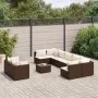 Garden sofa set 10 pieces and brown synthetic rattan cushions by , Garden sets - Ref: Foro24-3308305, Price: 796,46 €, Discou...