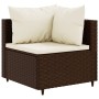 Gartensofa-Set, 10-teilig, mit braunen Kissen aus synthetischem Rattan. von , Gartensets - Ref: Foro24-3308305, Preis: 798,25...