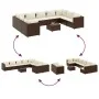 Garden sofa set 10 pieces and brown synthetic rattan cushions by , Garden sets - Ref: Foro24-3308305, Price: 796,46 €, Discou...
