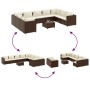 Gartensofa-Set, 10-teilig, mit braunen Kissen aus synthetischem Rattan. von , Gartensets - Ref: Foro24-3308305, Preis: 798,25...