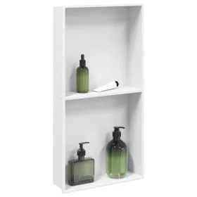 Shower niche in matte white stainless steel, 32x62x9 cm by , Shower walls and screens - Ref: Foro24-4005135, Price: 116,16 €,...