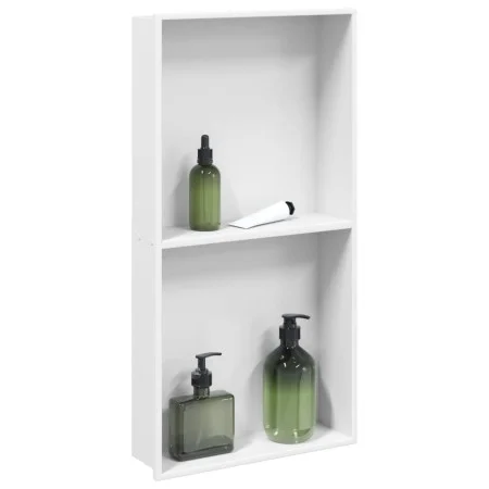 Dusch-Nische aus mattem Edelstahl in Weiß, 32x62x9 cm. von , Duschwände und Duschwände - Ref: Foro24-4005135, Preis: 116,16 €...