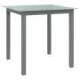 Light gray aluminum and glass garden table 80x80x74 cm by vidaXL, Garden tables - Ref: Foro24-312203, Price: 132,04 €, Discou...