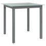 Mesa de jardín de aluminio y vidrio gris claro 80x80x74 cm de vidaXL, Mesas de jardín - Ref: Foro24-312203, Precio: 135,82 €,...