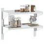 Edelstahl-Wandregal silber 75x30x60 cm von , Regale und Regale - Ref: Foro24-30313, Preis: 50,40 €, Rabatt: %