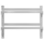 Estante de pared acero inoxidable plateado 75x30x60 cm de , Estantes y estanterías - Ref: Foro24-30313, Precio: 55,60 €, Desc...