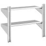 Edelstahl-Wandregal silber 75x30x60 cm von , Regale und Regale - Ref: Foro24-30313, Preis: 50,40 €, Rabatt: %