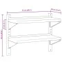 Edelstahl-Wandregal silber 75x30x60 cm von , Regale und Regale - Ref: Foro24-30313, Preis: 50,40 €, Rabatt: %