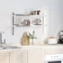 Estante de pared acero inoxidable plateado 100x23,5x60 cm de , Estantes y estanterías - Ref: Foro24-30311, Precio: 53,55 €, D...