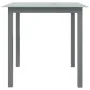 Light gray aluminum and glass garden table 80x80x74 cm by vidaXL, Garden tables - Ref: Foro24-312203, Price: 132,04 €, Discou...