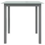 Mesa de jardín de aluminio y vidrio gris claro 80x80x74 cm de vidaXL, Mesas de jardín - Ref: Foro24-312203, Precio: 135,82 €,...